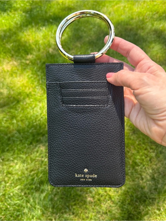 kate spade Handbags - Kate Spade Halo Studded Wristlet Black Bangle Phone Case
